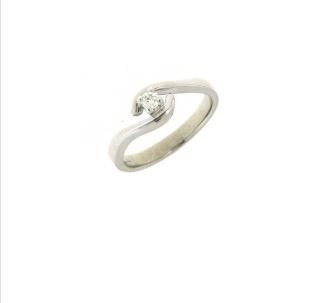 Anello Mirco Visconti Donna Solitario 4 Punte in Oro Diamante 0.22 Ct GS27/20-13 - GS27/20-13